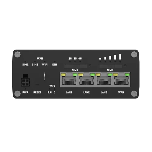 Teltonika RUTM11 | Przemysłowy router 4G LTE | Cat 6, 4x GbE, GNSS, Wi-Fi 5, Dual SIM Ethernet WANTak
