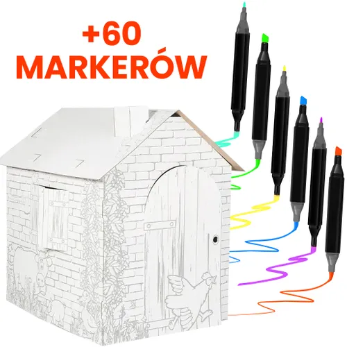MARKERY 60SZT + ZABAWKA ZAGRODA Głębokość opakowania470