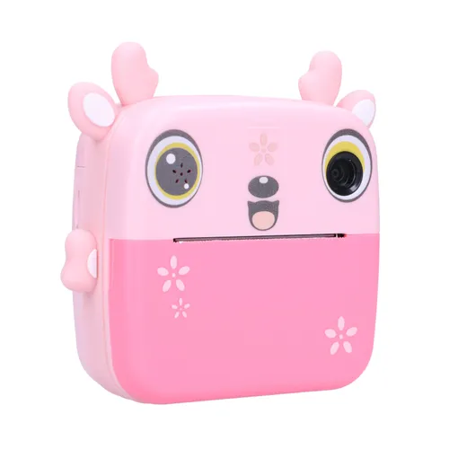 Extralink Set | Termal yazıcı EPP-005 Pembe + Termal kağıt 3 rulo | 1