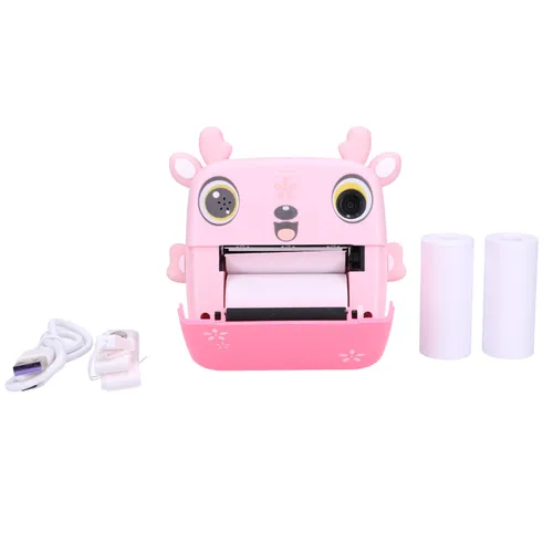 Extralink Set | Termal yazıcı EPP-005 Pembe + Termal kağıt 3 rulo | 7