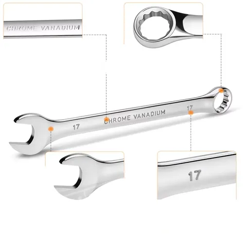 EXTRALINK ZESTAW KLUCZY PŁASKO-OCZKOWYCH 8 EL. KLUCZE PŁASKIE OCZKOWE ETUI 8-22 MM - 1291 4