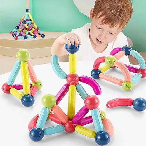 Extralink | Klocki magnetyczne | edukacyjne kreatywne magnetyczne magnetic sticks 120 el. 1