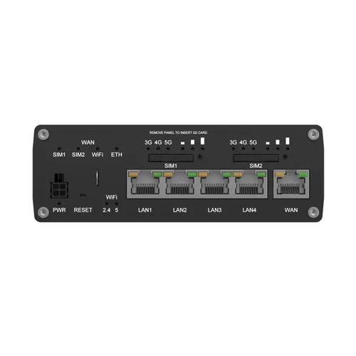 Teltonika RUTM52 | Enrutador 5G | 5x GbE, Dual SIM, eSIM, Wi-Fi 5 Częstotliwość Wi-FiDual-band (2.4 GHz/5 GHz)