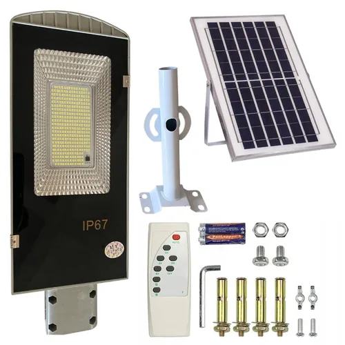 EXTRALINK LATARNIA OGRODOWA LAMPA SOLARNA NA SŁUP MOCNA 300W PANEL ULICZNA 299LED - 1330 0
