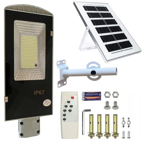 Extralink | Latarnia ogrodowa | lampa solarna na słup mocna 50W panel uliczna 100LED 0
