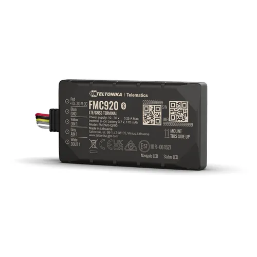 Teltonika FMC920 | GPS Tracker | LTE Cat 1/GSM/GPRS/GNSS/BT BluetoothTak