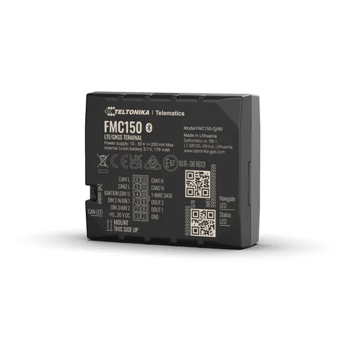 Teltonika FMC150 | Lokalizator GPS | LTE Cat 1/GSM/GPRS/GNSS/BT Cechy zabiezpieczeńOdporny na kurz