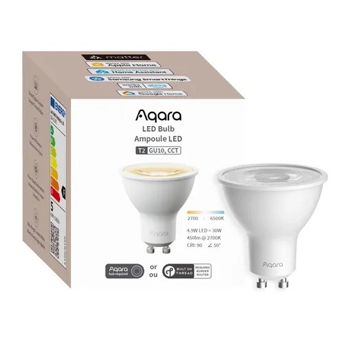 Aqara LED Bulb T2 CCT GU10 | LED bulb | Thread, Zigbee, Bluetooth, 450lm, 4.9W 0