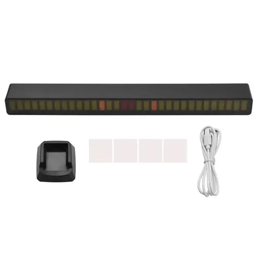 Extralink | Светодиодная лампа USB RGB | реакция на звук, полоска с аккумулятором, черная 1