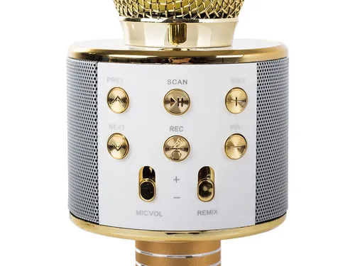 Extralink | Microfone sem fios | com altifalante, Bluetooth, dourado 3