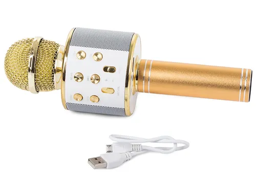 Extralink | Microfone sem fios | com altifalante, Bluetooth, dourado 5