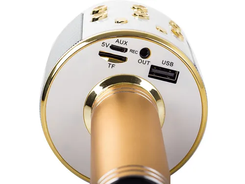 Extralink | Microfone sem fios | com altifalante, Bluetooth, dourado 7