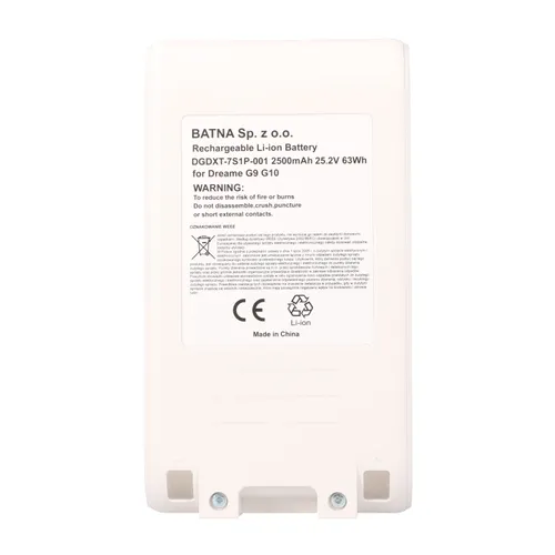BATERIA DREAME G9 G10 25.2V 2500MAH 0