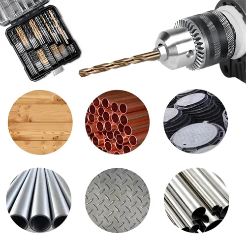 EXTRALINK ZESTAW WIERTEŁ DO METALU DREWNA WIERTŁA TYTANOWE UNIWERSALNE 1,5-10MM 99 EL - 1396 2