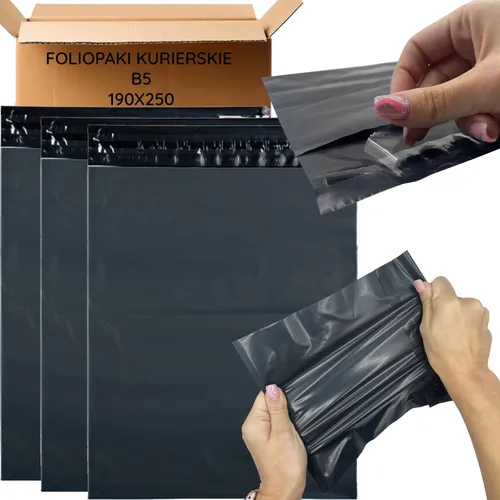 EXTRALINK FOLIOPAKI KURIERSKIE CZARNE B5 190X250 50 SZT - 013 0