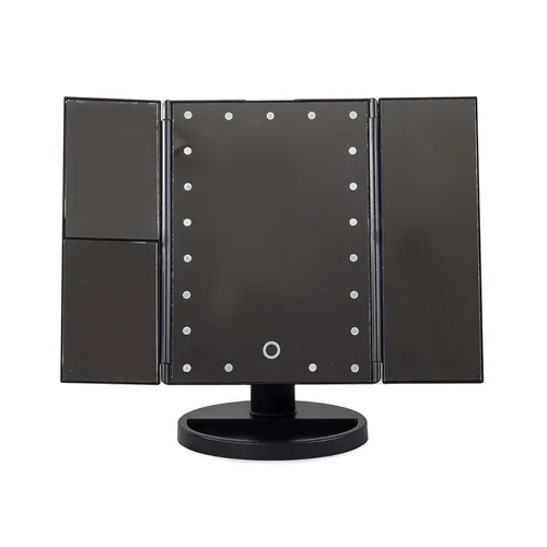 Extralink | Makeup mirror | with magnification, black, extendable, illuminated, with stand 1