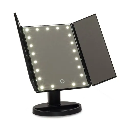 Extralink | Makeup mirror | with magnification, black, extendable, illuminated, with stand 2