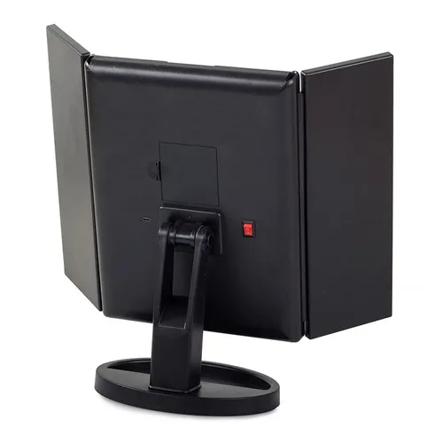 Extralink | Makeup mirror | with magnification, black, extendable, illuminated, with stand 3