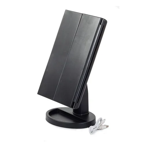 Extralink | Makeup mirror | with magnification, black, extendable, illuminated, with stand 4