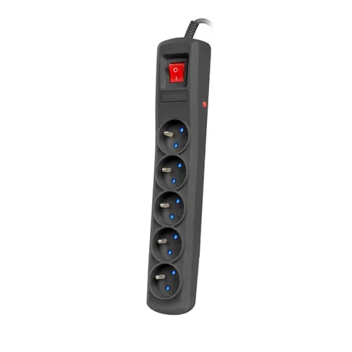 ARCON R5 PROTECTING POWER STRIP 5X SOCKETS, 3M CABLE, BLACK 0