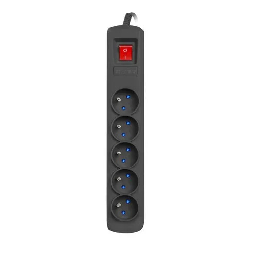 ARCON R5 PROTECTING POWER STRIP 5X SOCKETS, 3M CABLE, BLACK 1