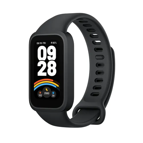 Xiaomi Smart Band 9 Active Schwarz | Smartband | Bluetooth 5.3, 300 mAh, 1,47 Zoll, 5 ATM, Beschleunigungsmesser, PPG-Sensor AkcelerometrTak