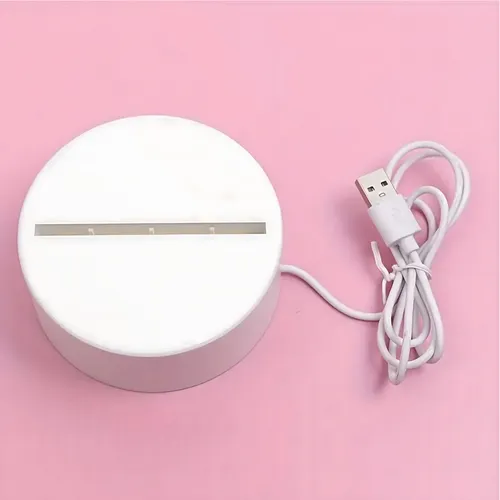 EXTRALINK HOME LAMPKA NOCNA PRZEBITE SERCA 3D ILUZJA OPTYCZNA DO SYPIALNI USB 2