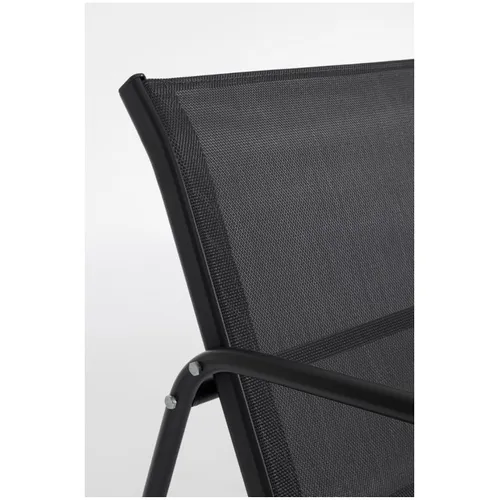 Juego de Muebles de Jardín Black Forest, Textilene Dos Sillas + Tumbona + Mesa Plegable Negra 4