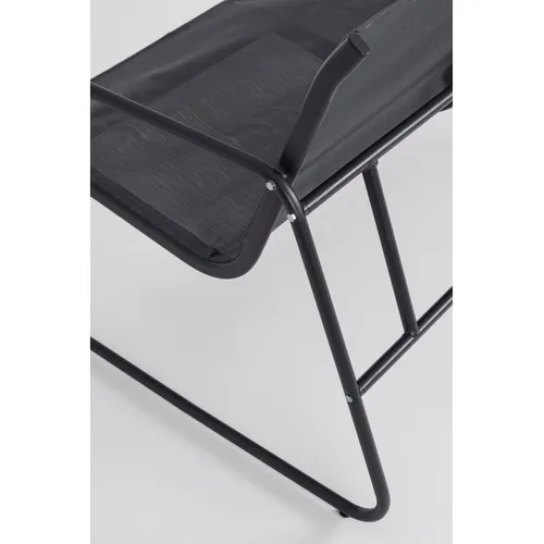Juego de Muebles de Jardín Black Forest, Textilene Dos Sillas + Tumbona + Mesa Plegable Negra 7
