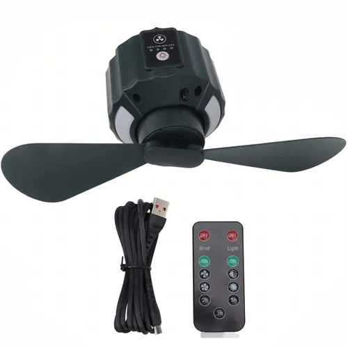 BLACK FOREST PRZENOŚNY WENTYLATOR 2w1 SUFITOWY NA USB - 1484 1