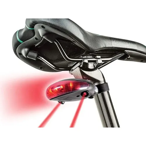 EXTRALINK LAMPKA ROWEROWA TYLNA LASEROWA 5 LED WYZNACZAJĄCA LINIE - 14498 6