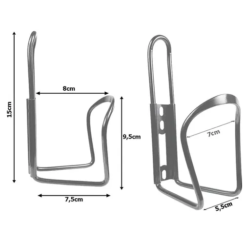 EXTRALINK ALUMINIOWY UCHWYT NA BIDON DO ROWERU SREBRNY - 14346 6