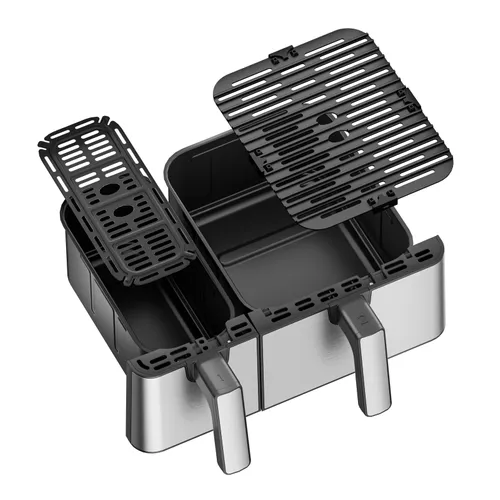 Extralink Home Air Fryer SJ-1000 PRO 10L EU | Фритюрница | (6.5L+3.5L) 2500W 5