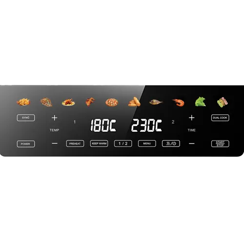 Extralink Home Air Fryer SJ-1000 PRO 10L EU | Фритюрница | (6.5L+3.5L) 2500W 6