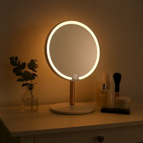Extralink | Makeup mirror | white illuminated round 3