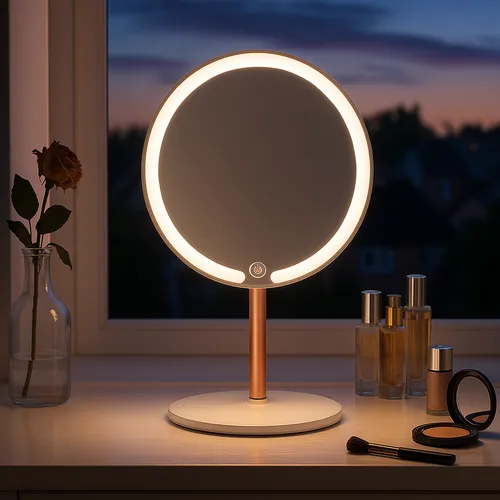 Extralink | Makeup mirror | white illuminated round 4