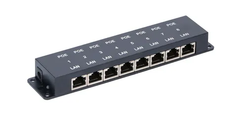 Extralink 8 Port | PoE-Injektor | 8x 100Mb/s RJ45 Obsługa PoETak
