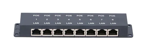 Extralink 8 Puertos | PoE Inyector | 8x 100Mb/s RJ45 Power over Ethernet24