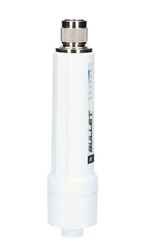 Ubiquiti BM2HP | Dispositivo do cliente | Bullet M2 HP, 2,4 GHz, 1x RJ45 100 Mb / s Architektura procesoraMIPS 24Kc