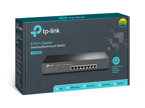 TP-Link TL-SG1008 | Switch | 8x RJ45 1000Mb/s, Rack Ilość portów WANNie dotyczy