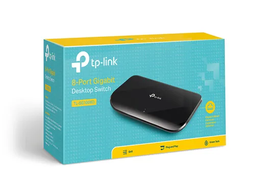 TP-Link TL-SG1008D | Switch | 8x RJ45 1000Mb/s, Desktop Automatyczne MDI/MDI-XTak