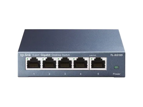 TP-Link TL-SG105 | Switch | 5x RJ45 1000Mb/s, Desktop, Nao gerenciado  Ilość portów LAN5x [10/100/1000M (RJ45)]
