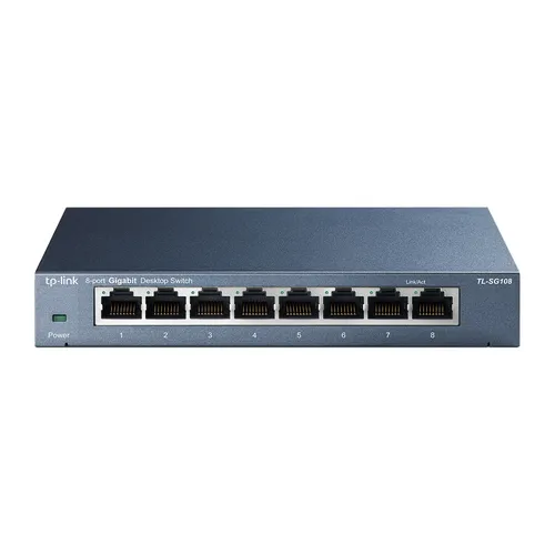 TP-Link TL-SG108 | Switch | 8x RJ45 1000Mb/s, Desktop, Nao gerenciado  Ilość portów LAN8x [10/100/1000M (RJ45)]
