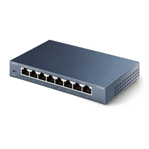 TP-Link TL-SG108 | Switch | 8x RJ45 1000Mb/s, Desktop, Nao gerenciado  Standard sieci LANGigabit Ethernet 10/100/1000 Mb/s