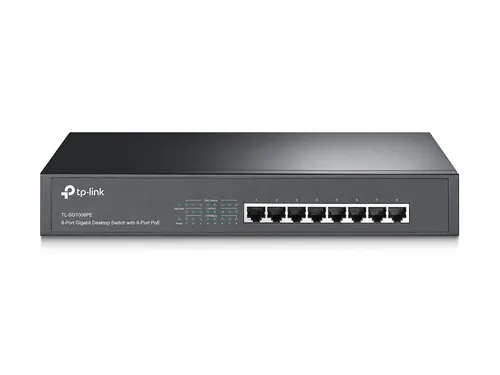 TP-Link TL-SG1008PE | Switch | 8x RJ45 1000Mb/s, 8x PoE+, 124W, Rack Ilość portów LAN8x [10/100/1000M (RJ45)]
