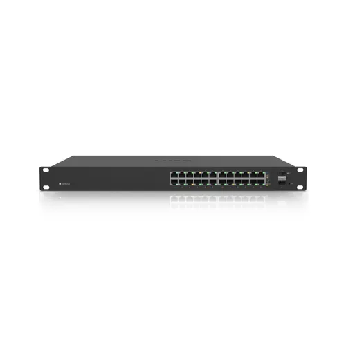Ubiquiti ES-24-250W | Switch | EdgeMAX EdgeSwitch, 24x RJ45 1000Mb/s PoE+, 2x SFP, 250W Ilość portów LAN24x [10/100/1000M (RJ45)]
