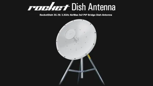 Ubiquiti RD-3G26 | Antena direccional | RocketDish, 3GHz, 26dBi