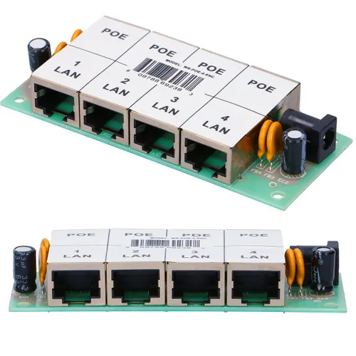 Extralink 4 Port | PoE Injector | 4x 100Mb/s RJ45, No Case Ilość portów LAN4x [10/100M (RJ45)]
