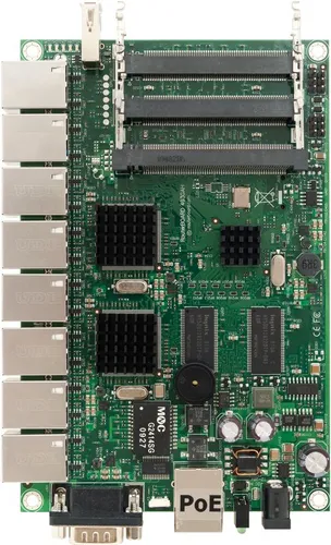 MikroTik RB493G | Маршрутизатор | 9x RJ45 100Mb/s, 3x miniPCI, 1x USB Ilość portów LAN9x [10/100M (RJ45)]

