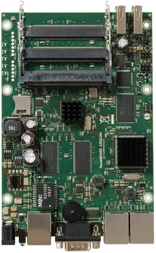 MikroTik RB435G | Маршрутизатор | 3x RJ45 1000Mb/s, 5x miniPCI, 2x USB, 1x microSD Ilość portów LAN3x [10/100/1000M (RJ45)]

